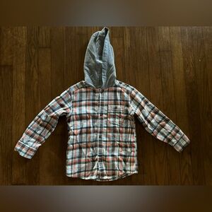 Carters Hooded Flannel Button Up